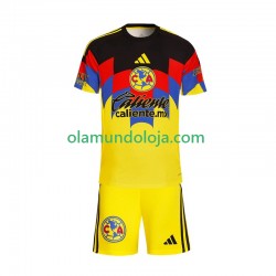Camisola Club América Criança Equipamento Primeiro 2025-2026 Manga Curta